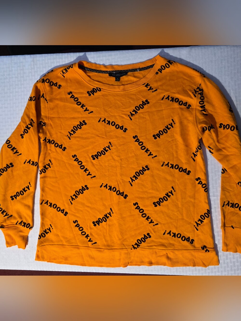 NWOT Jane and Delancey Orange 'Spooky!' Graphic Sweatshirt